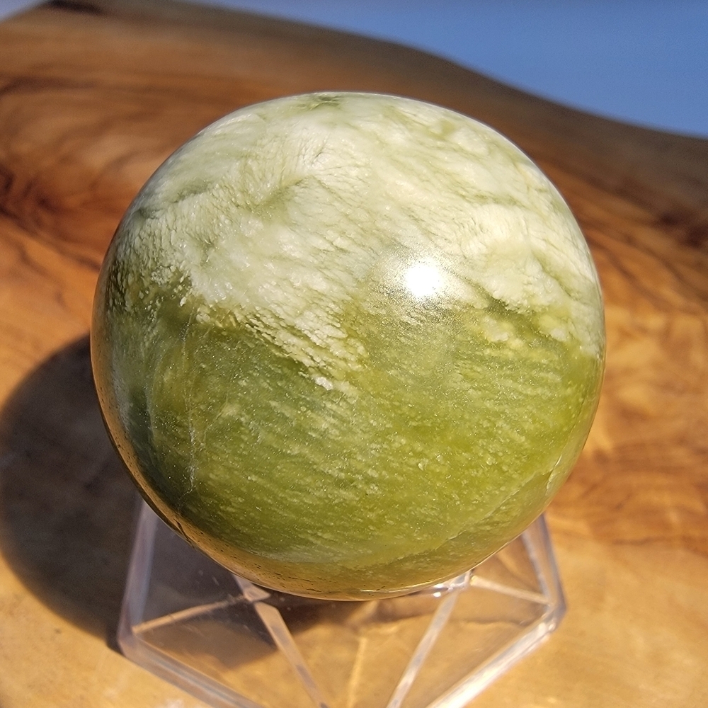 Serpentine Healerite New Jade 40mm Sphere Chakra Reiki Healing